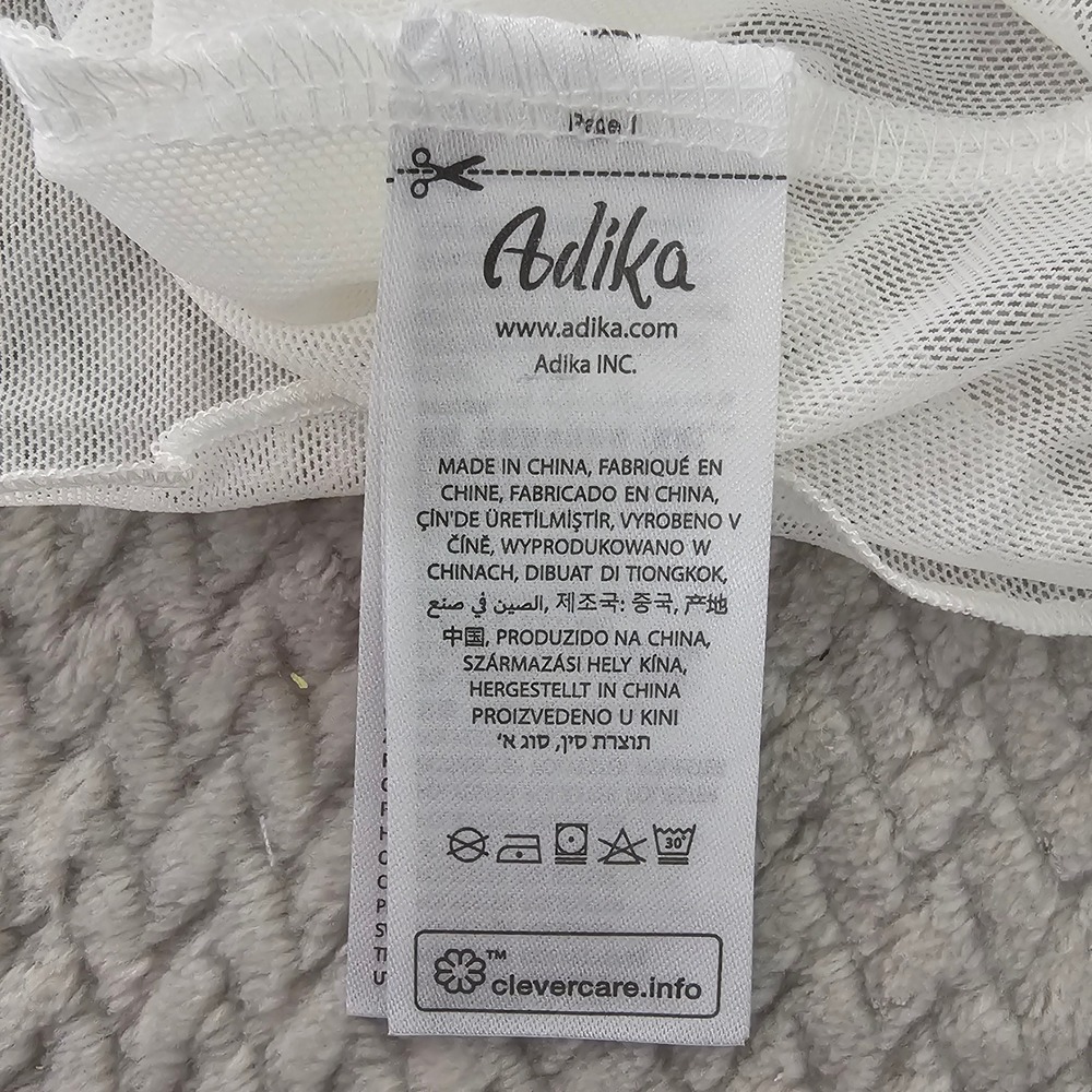 Adika White Mesh Cropped Cami Top Adjustable Straps Women's Size XS NWT - Picture 3 of 5